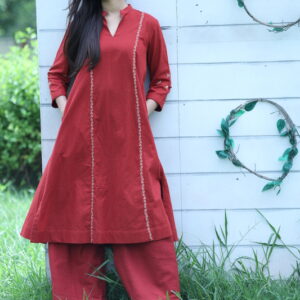 Rust Kurta set
