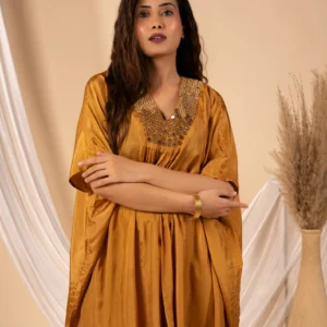 Mustard Silk Kaftan